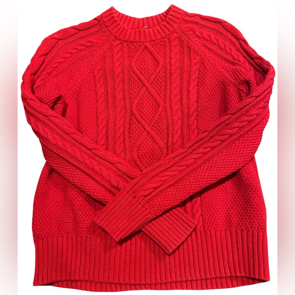 GAP - 2004 Y2K cable knit red sweater